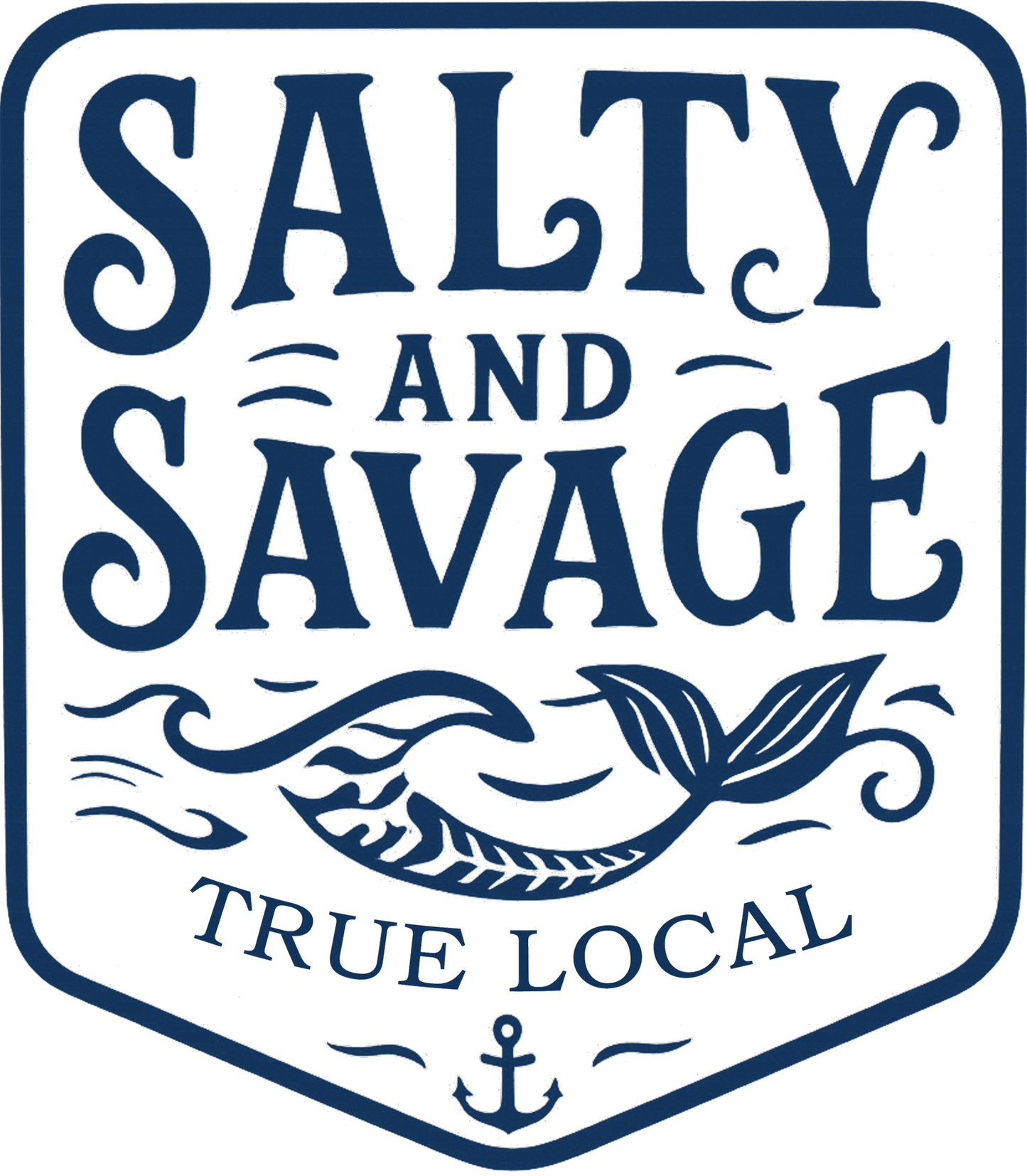 Salty and Savage UV Sticker – Mermaid Nautical Decal