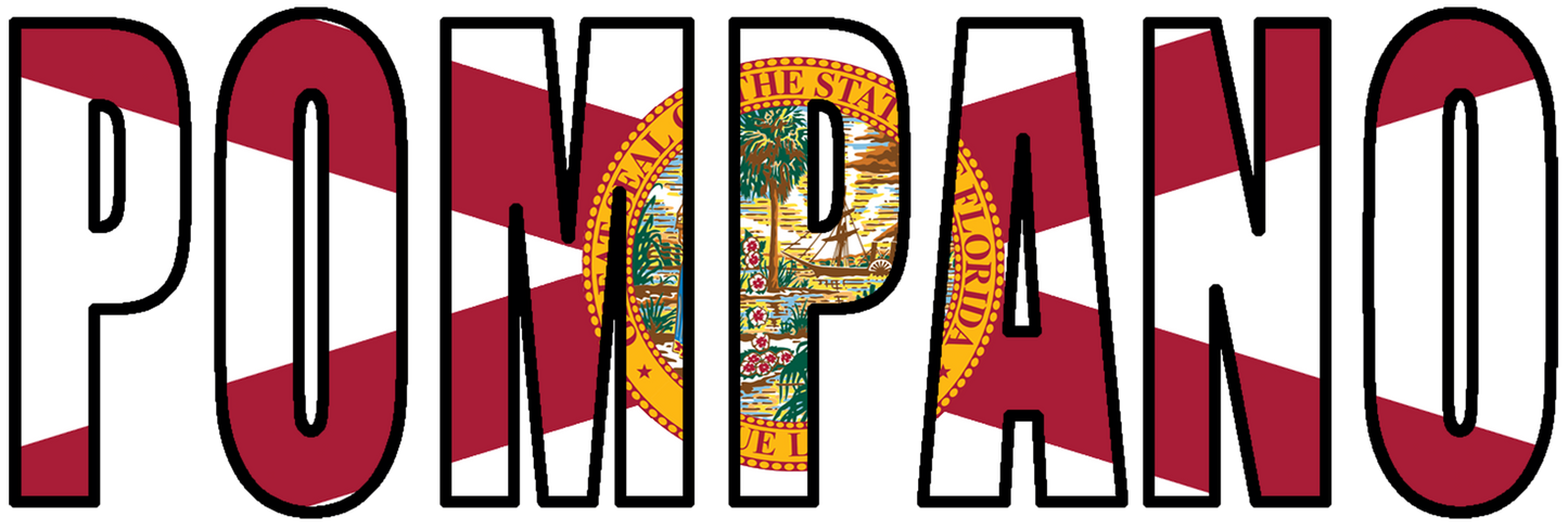 Pompano Beach UV Sticker – Florida Flag Decal