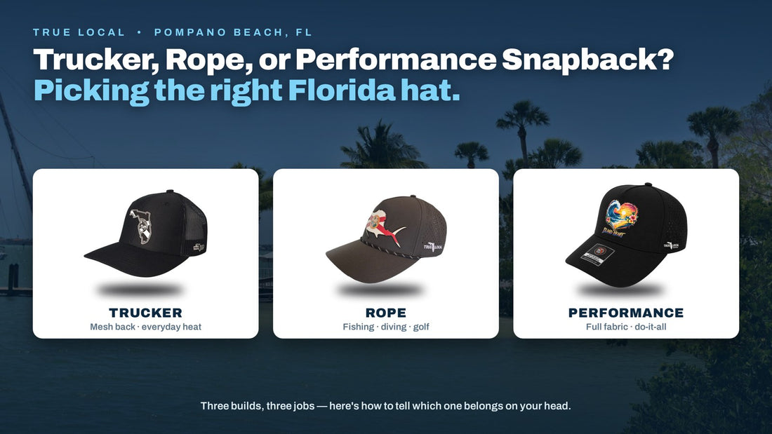 Florida hat guide: trucker, rope and performance snapback hats