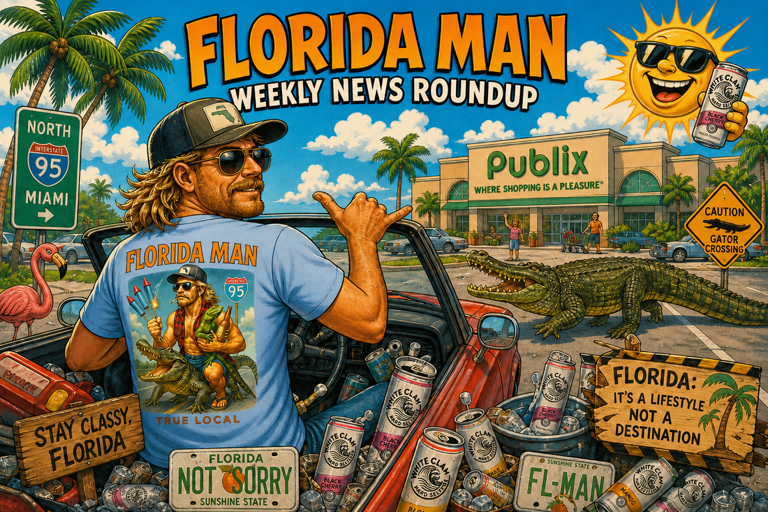 Florida Man Weekly Roundup: 34 White Claws, an 85-Year-Old Street Racer & a Publix Chicken Kicker — June 19, 2026