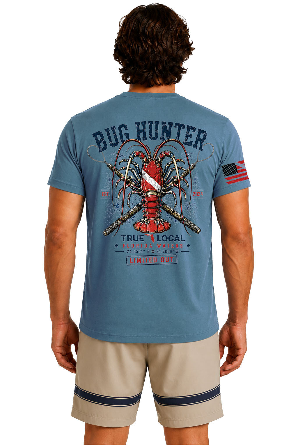 Bug Hunter Lobster Dive Flag T-Shirt