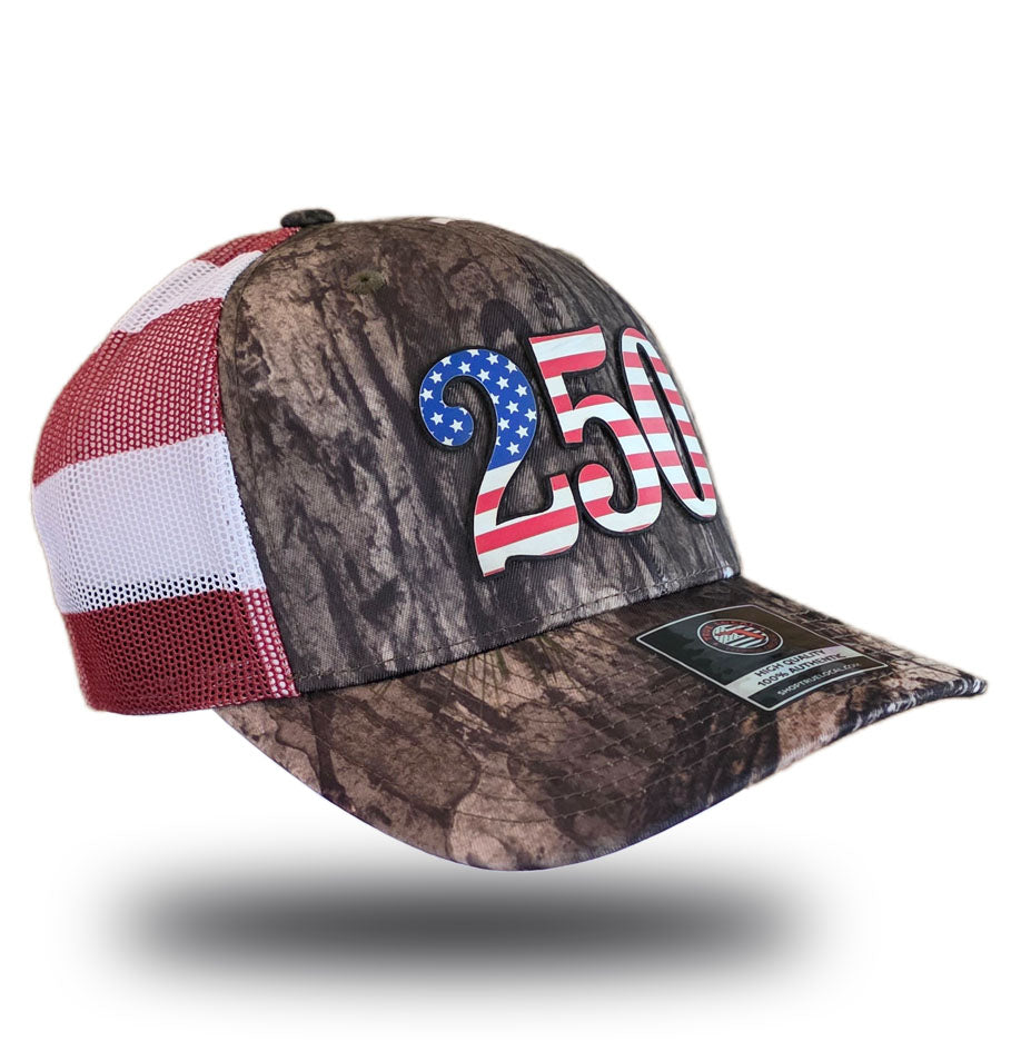 True Local 250th Anniversary USA Hat – Patriotic Stars and Stripes Trucker Cap