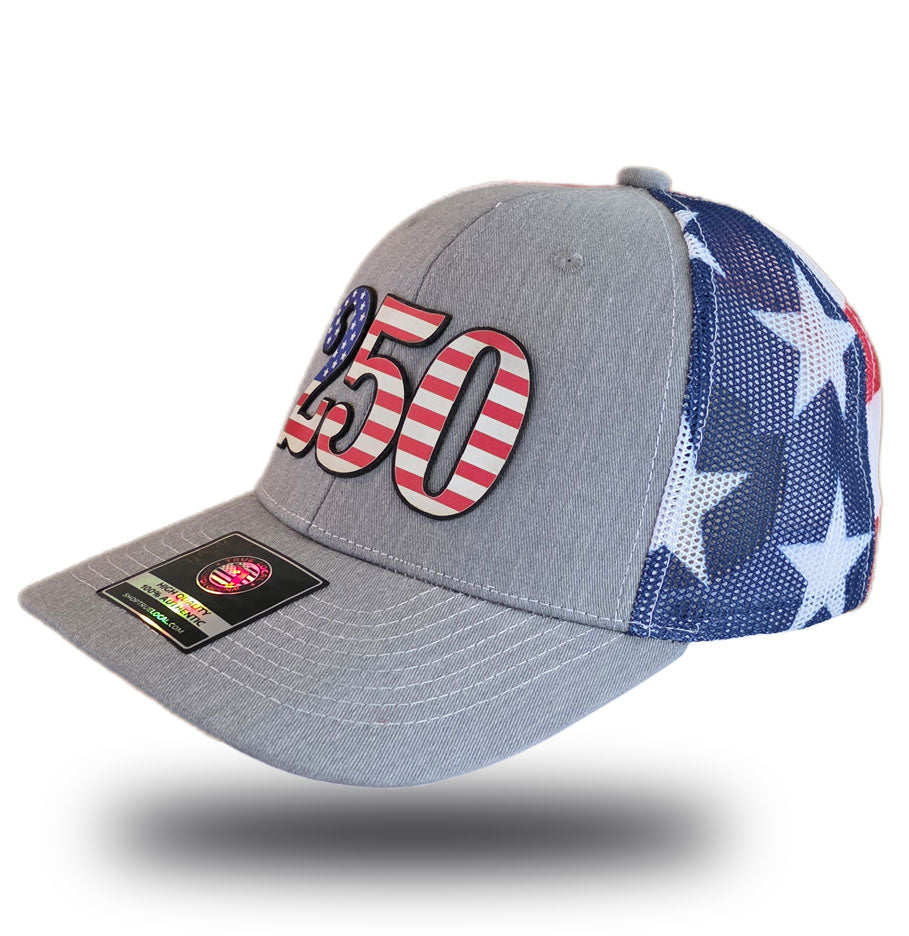 True Local USA 250th Anniversary Hat – Patriotic Stars & Stripes Trucker Cap