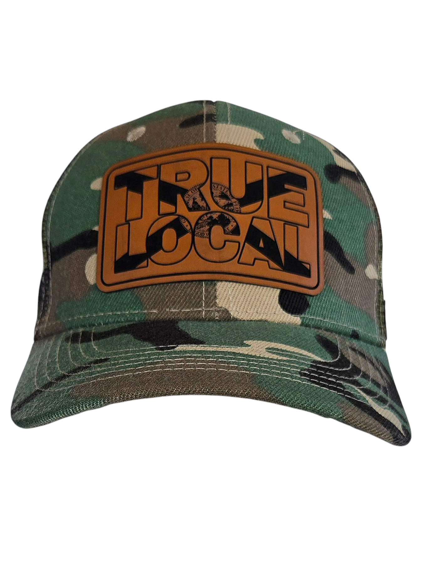 True Local Camo Leather Patch Hat