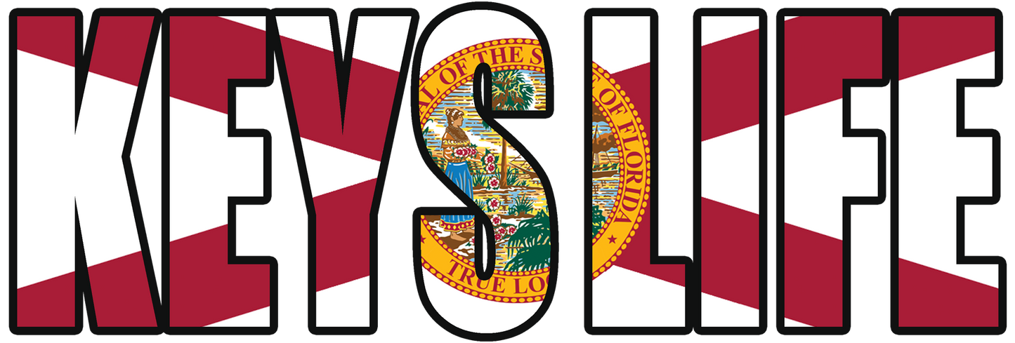 Keys Life UV Sticker – Florida Keys Flag Decal