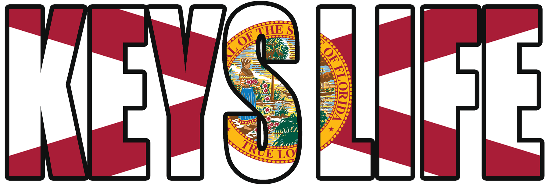 Keys Life UV Sticker – Florida Keys Flag Decal