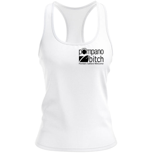 Pompano Bitch Ladies' Racerback Tank