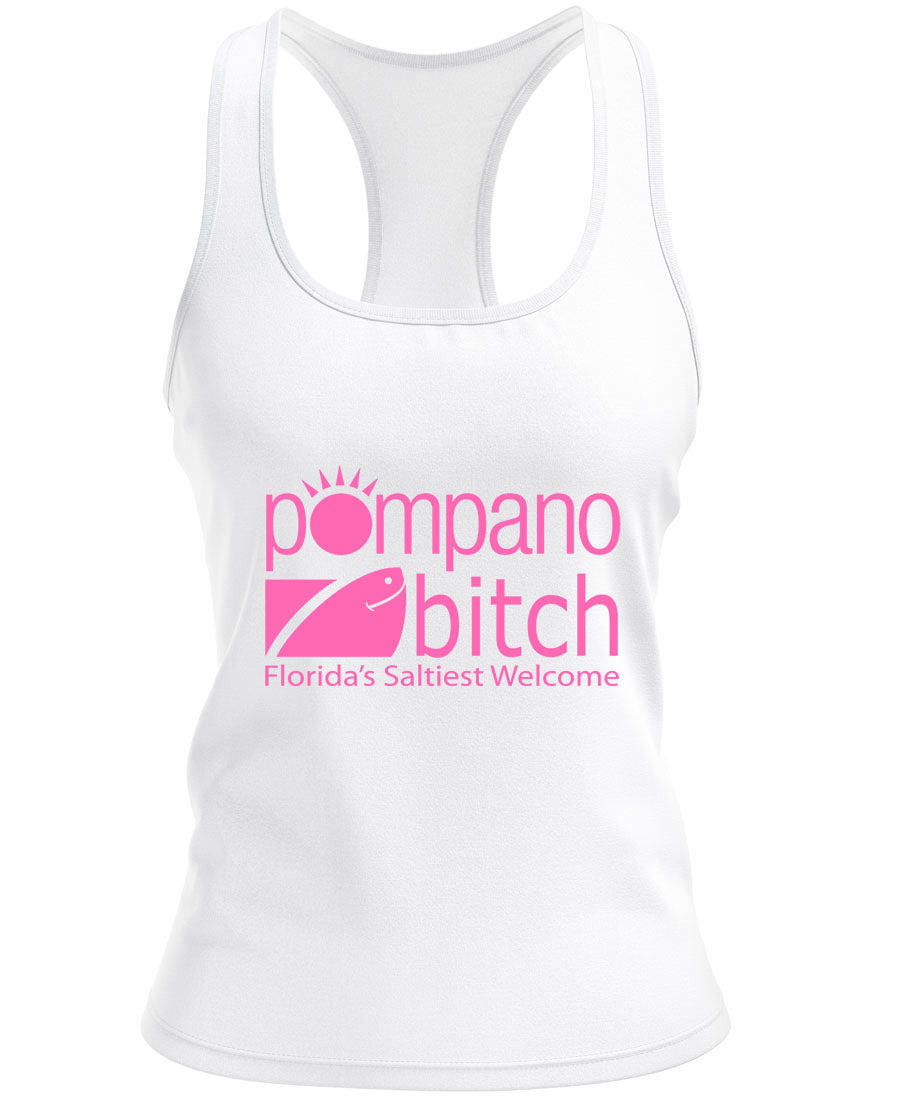 Pompano Bitch Ladies' Racerback Tank