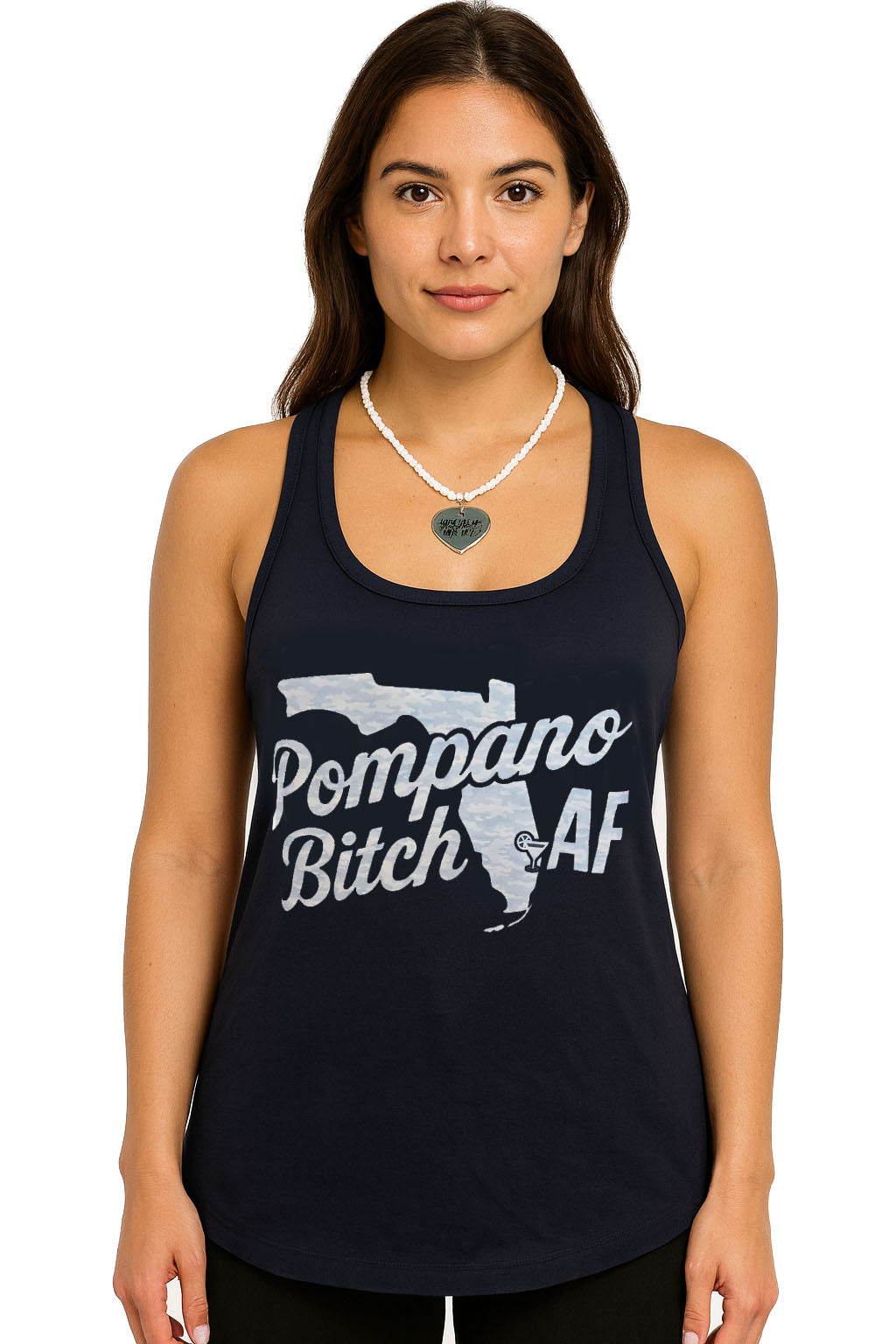 Pompano Bitch AF Women’s Racerback Tank