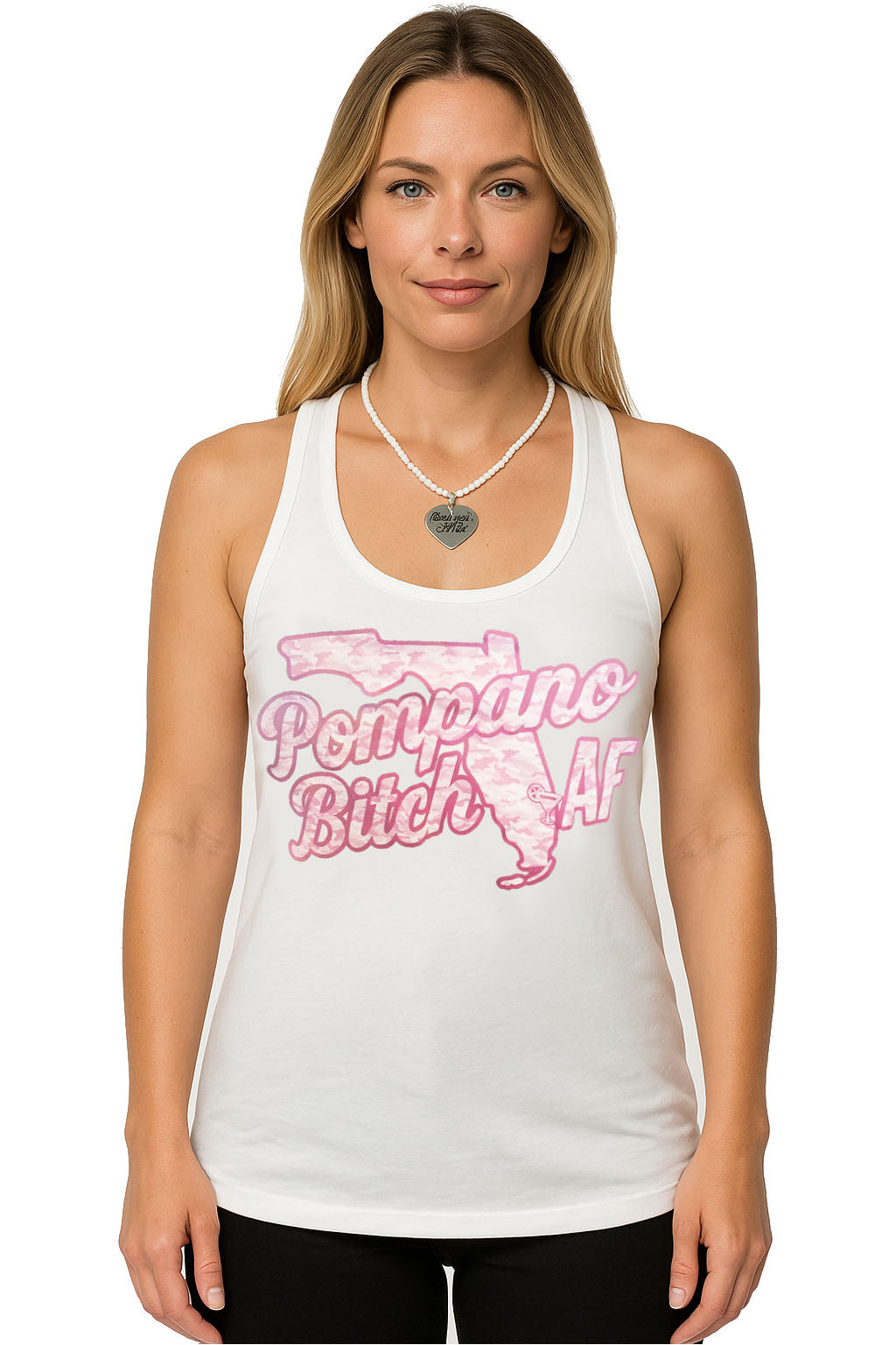 Pompano Bitch AF Women’s Racerback Tank