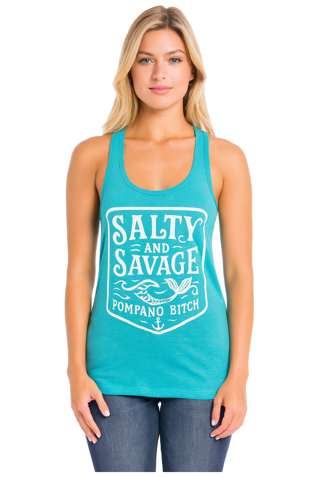 Pompano Bitch Women’s Racerback Salty & Savage Tank