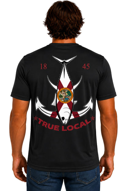 True Local Tuna Anchor Dri-Fit Tee Black - Back