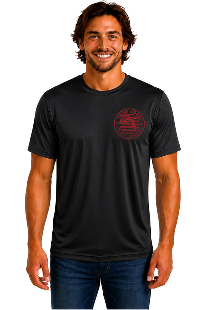 True Local Tuna Anchor Dri-Fit Tee Black - Front