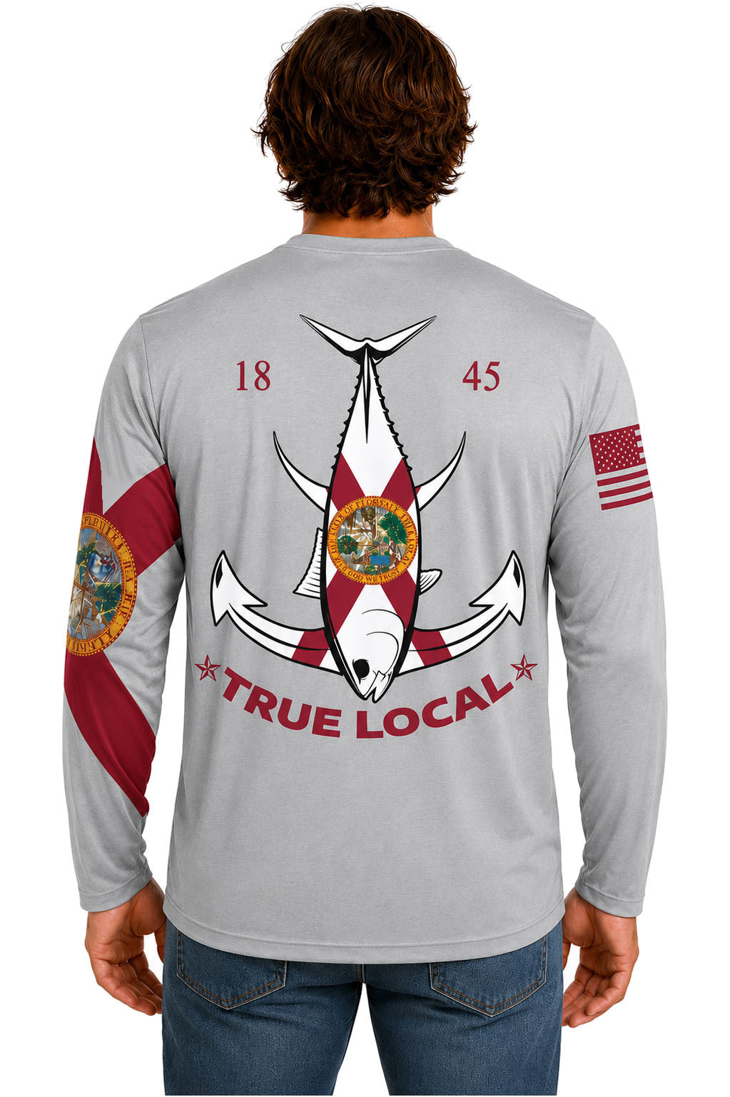 True Local Tuna Anchor Long Sleeve Silver