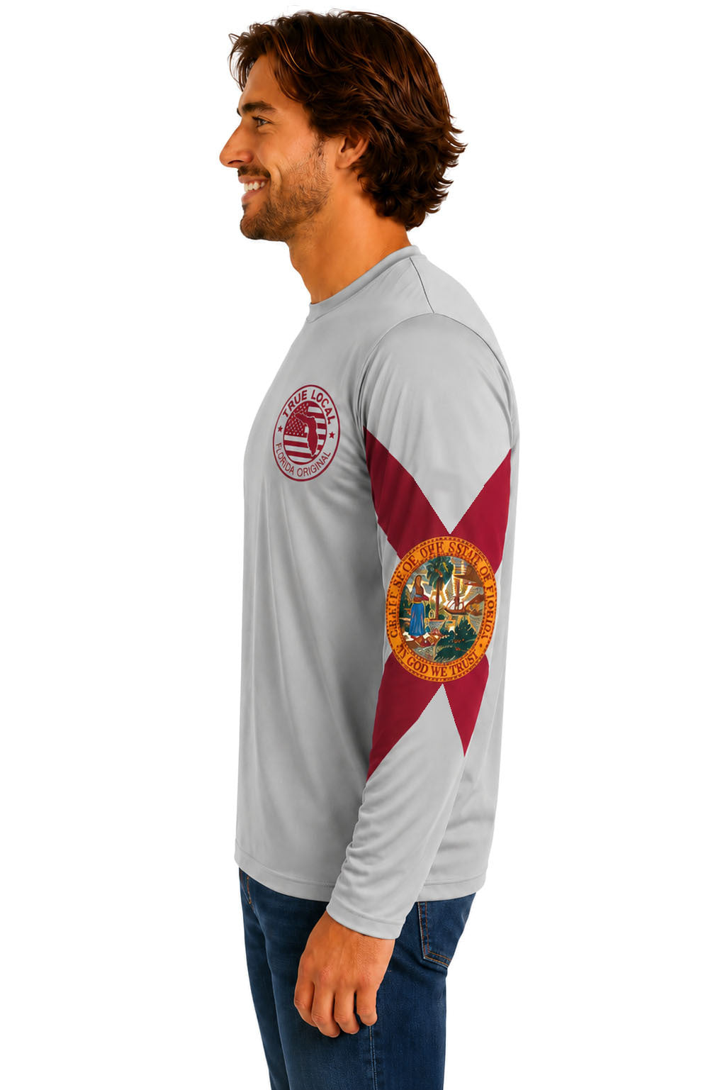 True Local Tuna Anchor Long Sleeve Silver