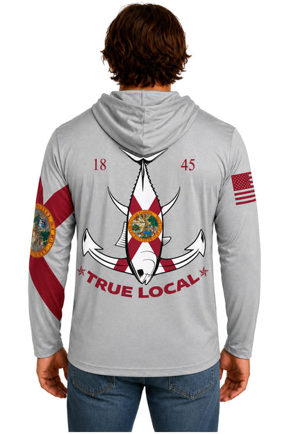 True Local Tuna Anchor Hoodie Gray - Back