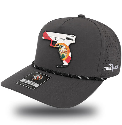 Florida Gun Hat – Gunshine State 2A Pistol Patch Performance Snapback Cap