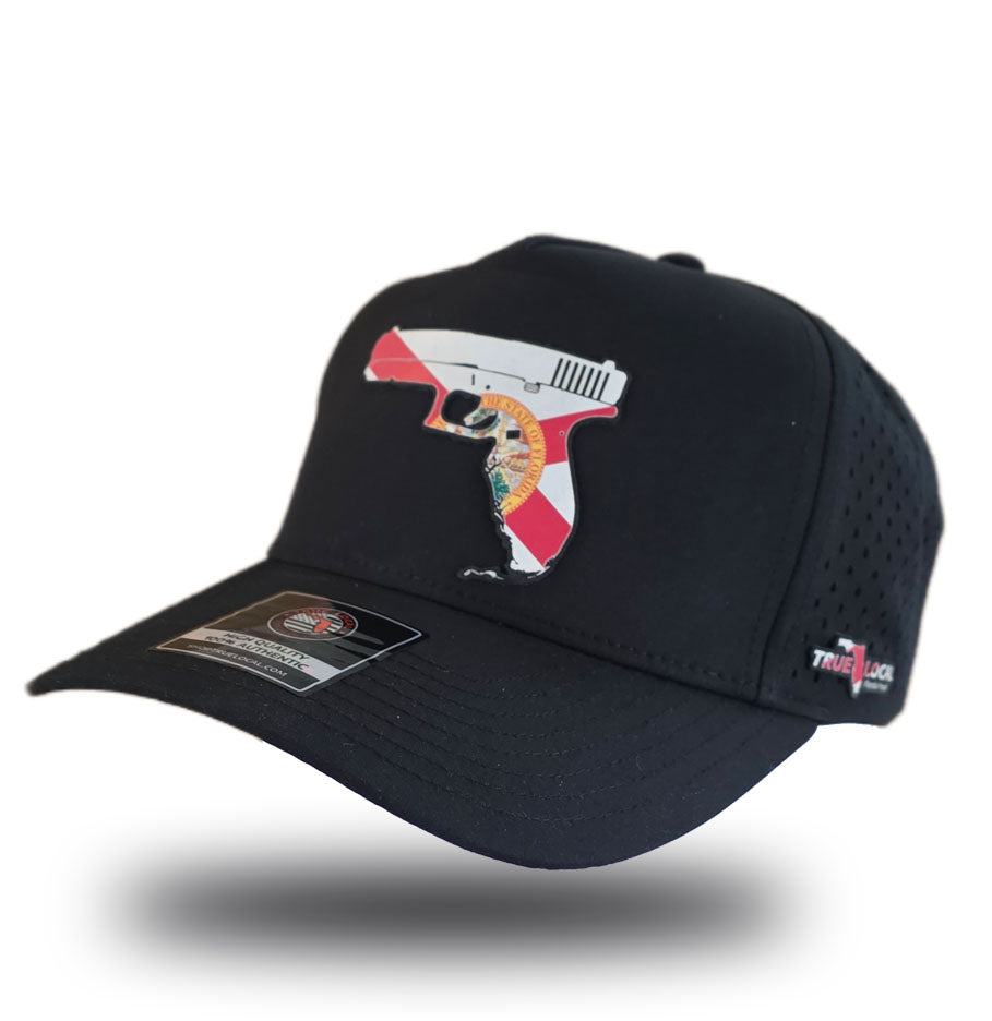 Florida Gun Hat – Florida Flag Pistol Patch | True Local Performance Hat