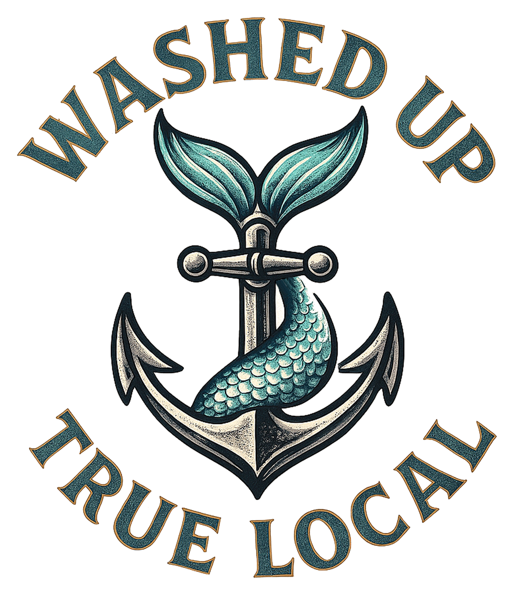 Washed Up UV Sticker – Mermaid Anchor Nautical Decal