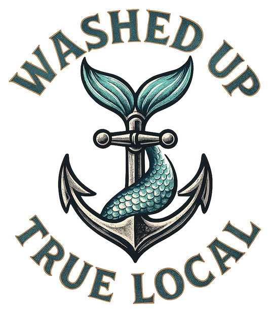 Washed Up UV Sticker – Mermaid Anchor Nautical Decal