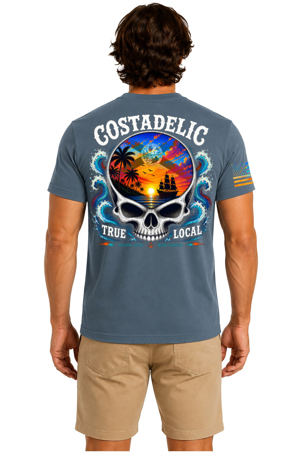 Costadelic T-Shirt Navy Indigo - Back