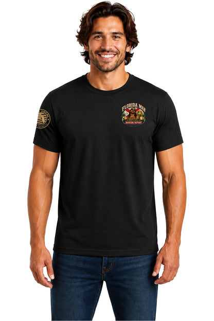 Florida Man Booking Report T-Shirt - Black