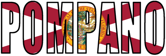 Pompano Beach UV Sticker – Florida Flag Decal