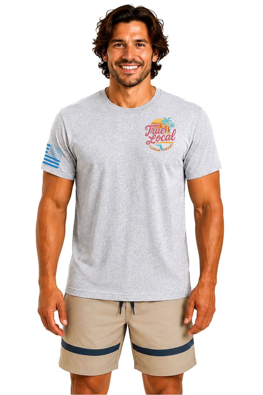Light Gray Florida Strong front view | True Local Florida apparel