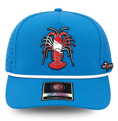 True Local Florida lobster dive flag performance hat in blue - front view
